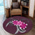 Hawaiian Plumeria Polynesian Pink Round Carpet - AH - Polynesian Pride