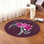 Hawaiian Plumeria Polynesian Pink Round Carpet - AH - Polynesian Pride