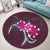 Hawaiian Plumeria Polynesian Pink Round Carpet - AH - Polynesian Pride