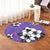 Hawaiian Plumeria Tribal Pink Polynesian Round Carpet Blue AH - Polynesian Pride