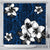 Hawaiian Plumeria Tribal Polynesian Shower Curtain Blue AH 177 x 172 (cm) Black - Polynesian Pride