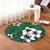 Hawaiian Plumeria Tribal Polynesian Round Carpet Green AH - Polynesian Pride