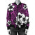 Hawaiian Plumeria Tribal Polynesian Bomber Jacket Pink AH - Polynesian Pride