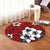 Hawaiian Plumeria Tribal Polynesian Round Carpet Red AH - Polynesian Pride