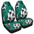 Hawaiian Plumeria Tribe Turquoise Polynesian Car Seat Covers AH Universal Fit Black - Polynesian Pride