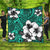 Hawaiian Plumeria Tribe Turquoise Polynesian Premium Quilts AH Black - Polynesian Pride