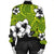 Hawaiian Plumeria Tribe Yellow Green Polynesian Bomber Jacket AH - Polynesian Pride