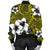 Hawaiian Plumeria Tribe Yellow Polynesian Bomber Jacket AH - Polynesian Pride