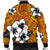 Hawaiian Plumeria Tribe Yellow Red Polynesian Bomber Jacket AH - Polynesian Pride