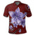 Hawaiian Plumeria Violet Polynesian Red Polo Shirt - Polynesian Pride