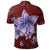 Hawaiian Plumeria Violet Polynesian Red Polo Shirt - Polynesian Pride