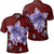 Hawaiian Plumeria Violet Polynesian Red Polo Shirt Unisex Black - Polynesian Pride