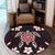 Hawaiian Reddie Turtle Plumeria Round Carpet AH - Polynesian Pride