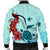 Hawaiian Sea Turtle Hibiscus Brilliant Polynesian Bomber Jacket - AH - Polynesian Pride