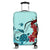 Hawaiian Sea Turtle Hibiscus Brilliant Polynesian Luggage Covers - AH Black - Polynesian Pride