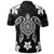 Hawaiian Silver Turtle Plumeria Polo Shirt - Polynesian Pride