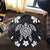 Hawaiian Silver Turtle Plumeria Round Carpet AH - Polynesian Pride