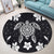 Hawaiian Silver Turtle Plumeria Round Carpet AH - Polynesian Pride