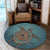 Hawaiian Skillful Turtle Polynesian Round Carpet - AH - Polynesian Pride