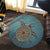 Hawaiian Skillful Turtle Polynesian Round Carpet - AH - Polynesian Pride