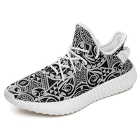 Hawaiian Sneakers YZ Polynesian Kakau Turtle AH Kid's Sneakers - White Sole - Polynesian Pride