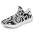 Hawaiian Sneakers YZ Polynesian Maori Ethnic Ornament Gray AH White - Polynesian Pride