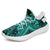 Hawaiian Sneakers YZ Polynesian Plumeria Mix Turquoise Black AH White - Polynesian Pride