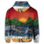 Hawaiian Sunset Ocean Turtle Hoodie - Polynesian Pride