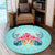 Hawaiian Tropical Strelitzia Hibiscus Plumeria Centre Round Carpet - AH - Polynesian Pride