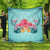 Hawaiian Tropical Strelitzia Hibiscus Plumeria Centre Premium Quilts - AH Black - Polynesian Pride