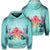 Hawaiian Tropical Strelitzia Hibiscus Plumeria Centre Hoodie Unisex Art - Polynesian Pride