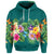 Custom Hawaiian Tropical Strelitzia Plumeria Orchids Hibiscus Polynesian Hoodie - Polynesian Pride