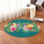 Hawaiian Tropical Strelitzia Plumeria Orchids Hibiscus Polynesian Round Carpet - AH - Polynesian Pride