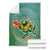 Hawaiian Turtle And Hibiscus Polynesian Premium Blankets - AH - Polynesian Pride