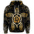 Hawaiian Turtle and Hibiscus Polynesian Hoodie Gold - Polynesian Pride