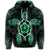 Hawaiian Turtle and Hibiscus Polynesian Hoodie Green - Polynesian Pride