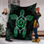 Hawaiian Turtle And Hibiscus Polynesian Premium Blankets Green - AH - Polynesian Pride