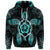 Custom Hawaiian Turtle and Hibiscus Polynesian Hoodie Turquoise - Polynesian Pride