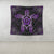 Hawaiian Turtle And Hibiscus Polynesian Tapestry Violet - AH - Polynesian Pride