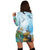 Hawaiian Turtle Dolphin In The Ocean Polynesian Hoodie Dress - AH - Polynesian Pride