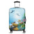 Hawaiian Turtle Dolphin In The Ocean Polynesian Luggage Covers - AH Black - Polynesian Pride