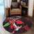 Hawaiian Turtle Hibiscus And Plumeria Flower Polynesian Round Carpet - AH - Polynesian Pride