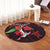 Hawaiian Turtle Hibiscus And Plumeria Flower Polynesian Round Carpet - AH - Polynesian Pride