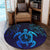 Hawaiian Turtle Hibiscus Coconut Tree Polynesian Round Carpet AH - Polynesian Pride