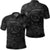 Hawaiian Turtle Hibiscus Plumeria Kanaka Polynesian Polo Shirt Gray Soft Style Unisex Black - Polynesian Pride