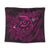 Hawaiian Turtle Hibiscus Plumeria Kanaka Polynesian Tapestry Pink - Soft Style - AH Wall Tapestry Black - Polynesian Pride