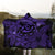 Hawaiian Turtle Hibiscus Plumeria Kanaka Polynesian Hooded Blanket Purple - Soft Style - AH - Polynesian Pride