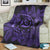 Hawaiian Turtle Hibiscus Plumeria Kanaka Polynesian Premium Blankets Purple - Soft Style - AH - Polynesian Pride