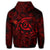 Hawaiian Turtle Hibiscus Plumeria Kanaka Polynesian Hoodie Red Soft Style - Polynesian Pride