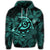 Hawaiian Turtle Hibiscus Plumeria Kanaka Polynesian Hoodie Turquoise Soft Style - Polynesian Pride